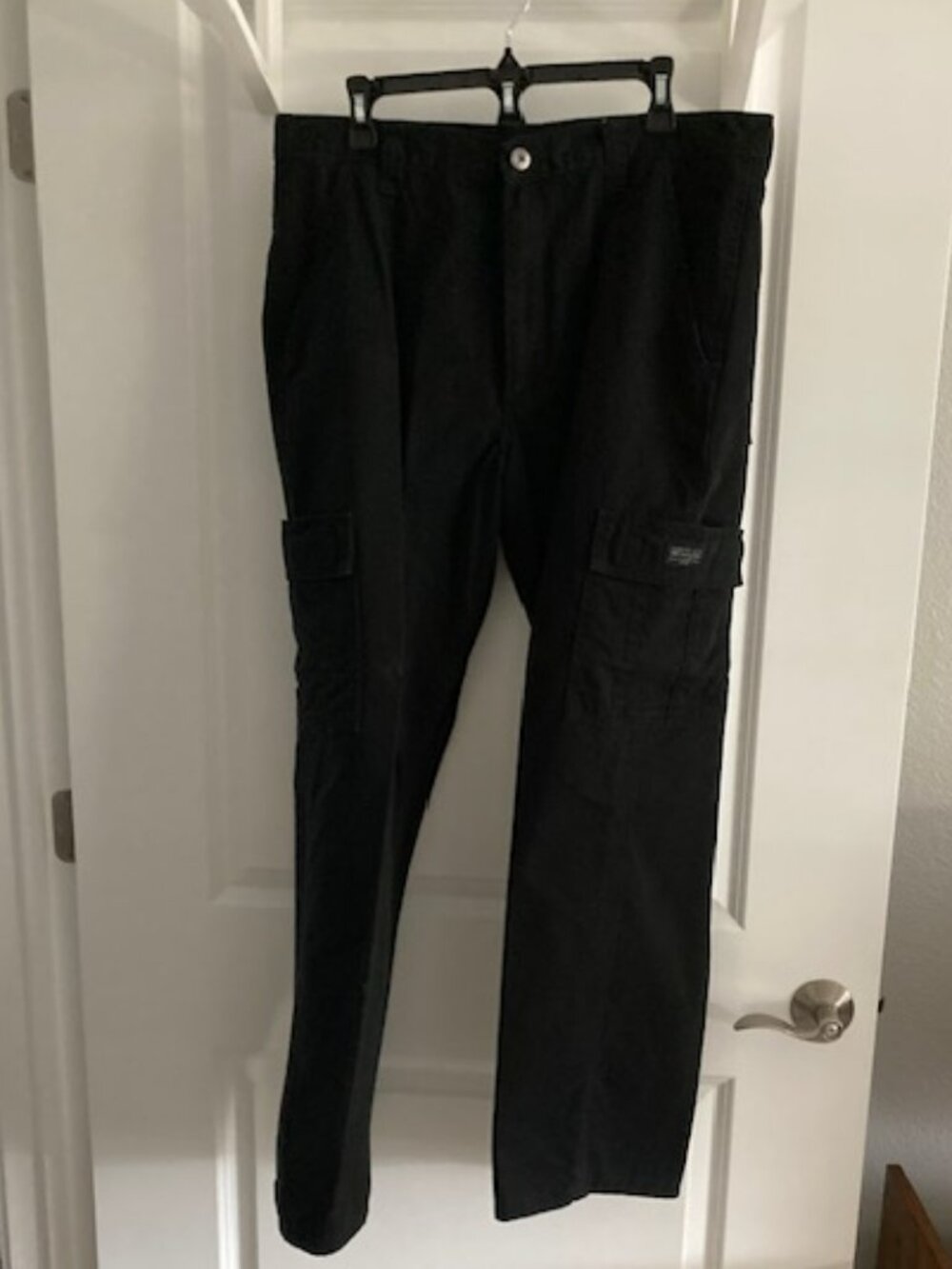 2 pair Black Wrangler Cargo Pants- 36 x 32